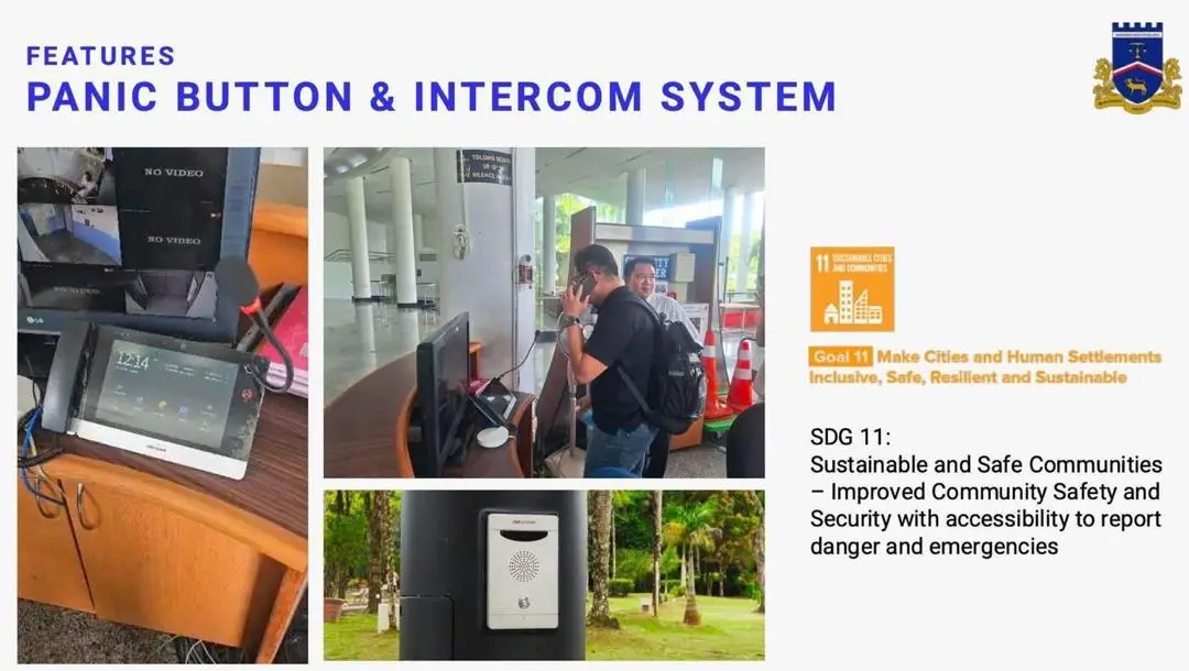 Panic button and intercom system installed on the MBKS ESG Smart Pole