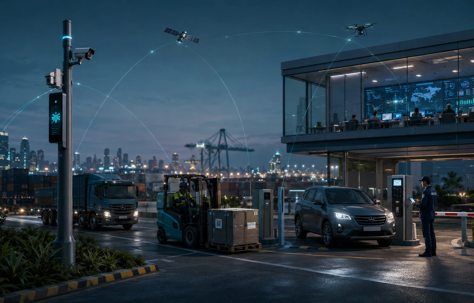 Ocean Aura operational visibility ecosystem connecting sites, fleets, assets, and mobility