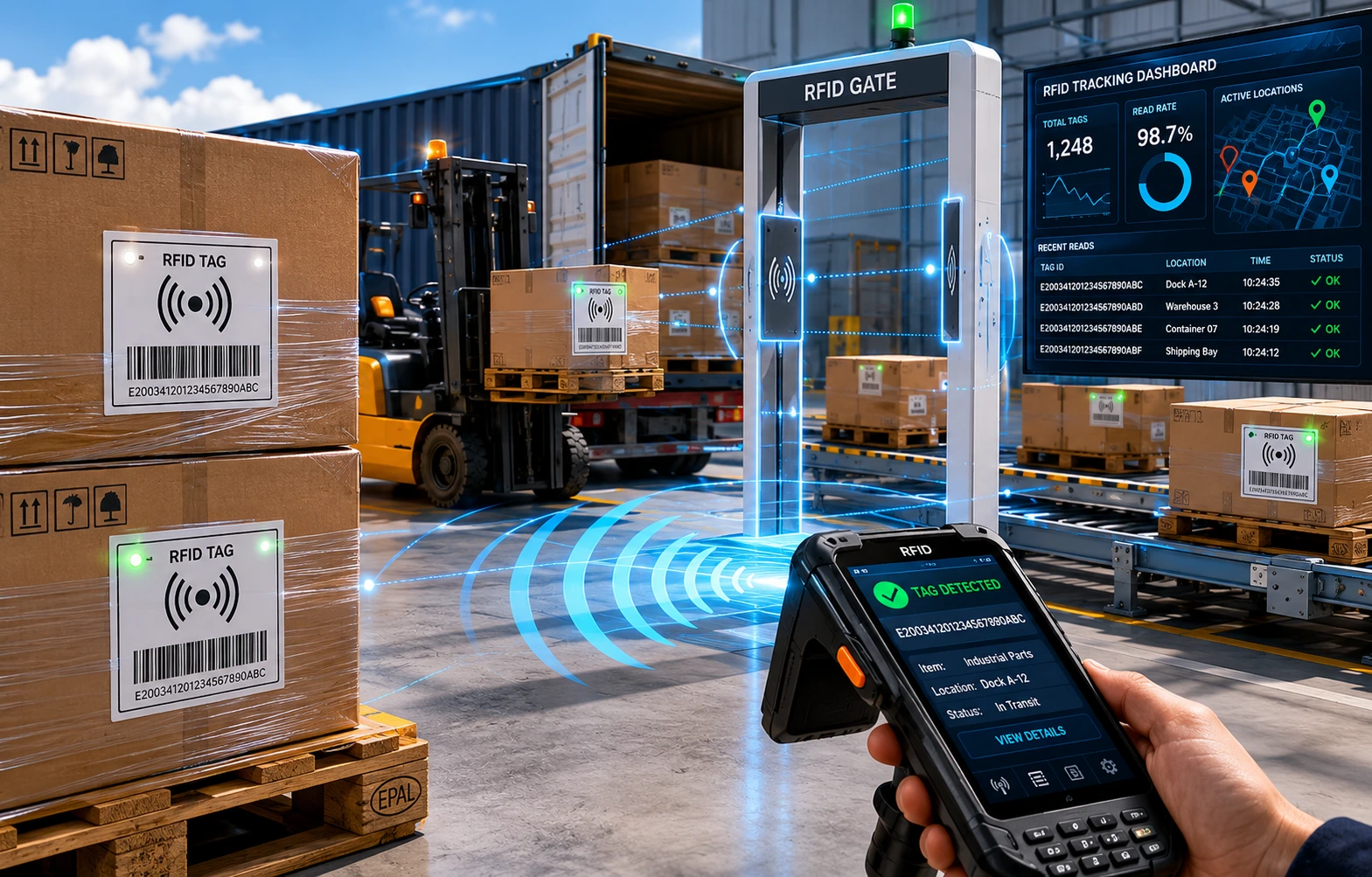 RFID asset tracking workflow for equipment and inventory visibility