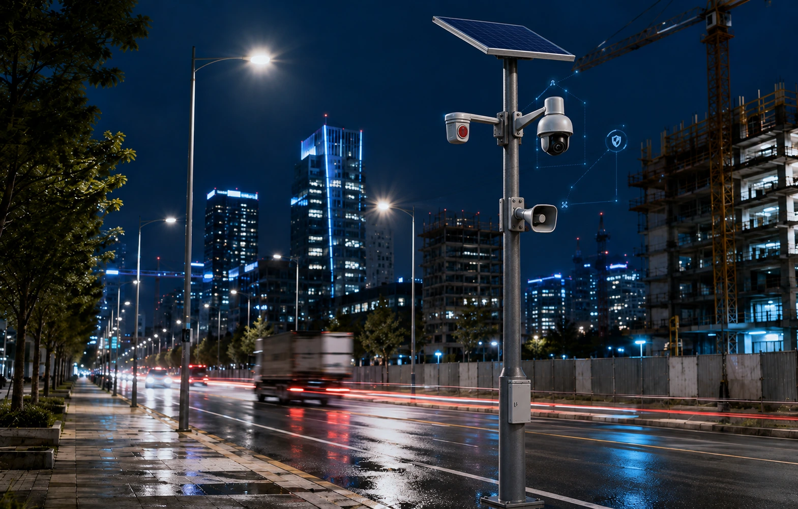 ESG smart pole visual for environmental and public infrastructure monitoring